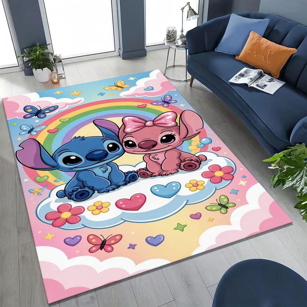 27 Style Stitch 2 Monster Cartoon  Rug for Bedroom Living Room Sofa Home Doormat Decor,Larger Kids Play Non-slip Floor Mat