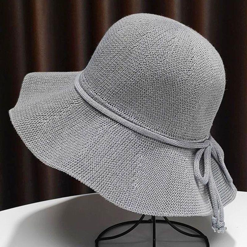 

Women s Lightweight Foldable Wide Brim Straw Sun Hat - Breathable UV Protection Beach Travel Outdoor Summer Essential L (54-58CM) сірий