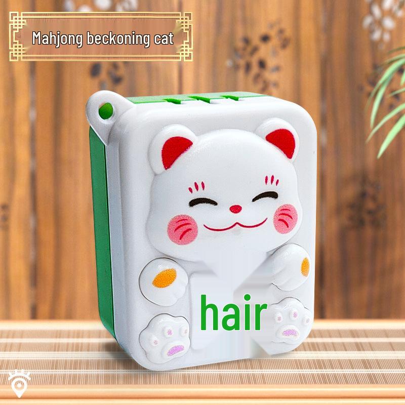 Mahjong Panda Fortune Voice Button Keychain: Novelty Toy with Multiple Sound Effects for Stress Relief