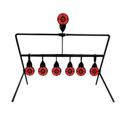 Cible Métallique ATFLBOX pour Tir Airsoft avec 7 Boules et Pliable pour un Rangement Facile et Idéale pour le Tir Intérieur et Extérieur et Autocollants Durables,