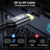 HD Video Cable 2.1 DisplayPort Braided Cable DP To DP 80Gbps Maximum Support 16K@60hz Suitable for High-brush Laptops Graphics Card Display Projector