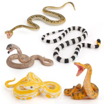 Realistic Halloween Scared Prank Props Simulation Snake Animal Model Snake Toys Rubber Snake Figure