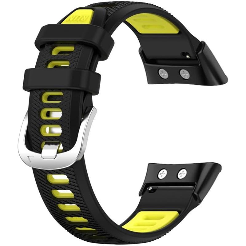 Silicone Strap for Garmin Swim 2 Watch Band for Garmin Forerunner 45 45s Replace Band Bracelet Two Tone Belt, Metal Connectors