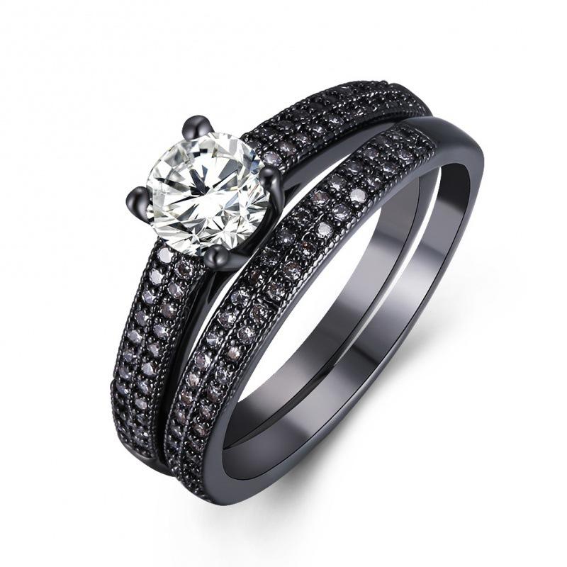 Micro Set Ring Simulation Diamond Proposal Ring, Engagement Banquet Ring