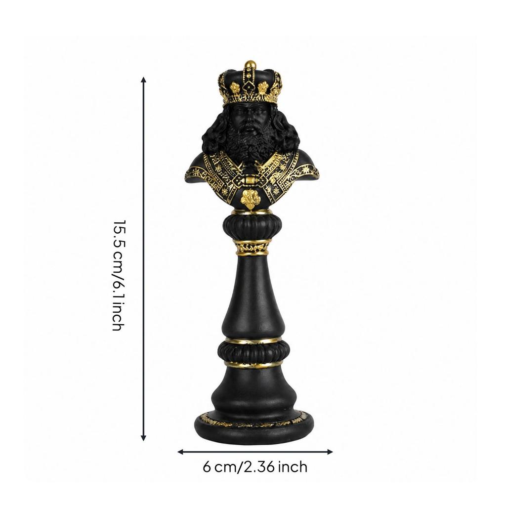 Chess-Themed Decorative Figurine Elegant Statue Giftable