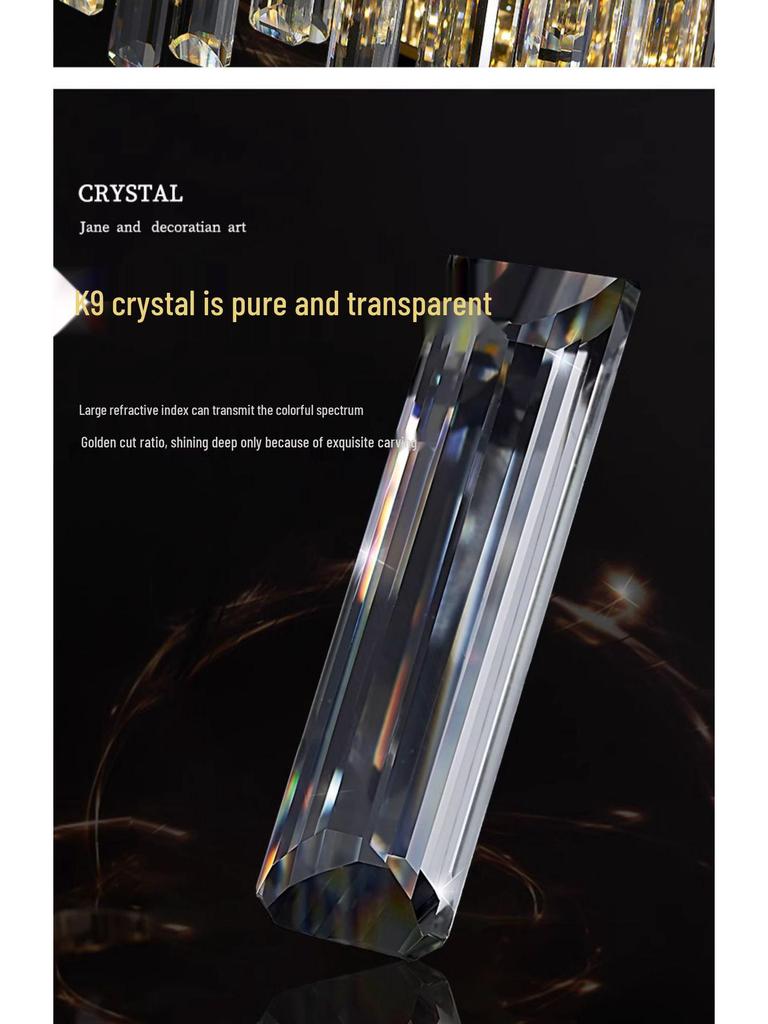 High-End Crystal Chandelier for Modern Spaces - Black, Luxury Lighting for Living Room, Bedroom, Bar, Restaurant, or Villa