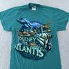 Vintage SeaWorld Journey To Atlantis Shirt Mens XXS Teal Dolphin Graphic 90s Tee