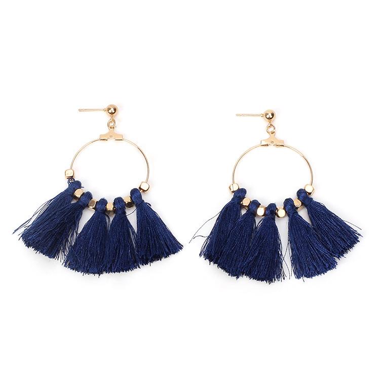 European and American Exaggerated Jewelry, Fan-shaped Fringed Earrings, Retro Beard Earrings Wishearrings Big-name Unique