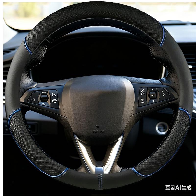 Leather Steering Wrap Car Steering Wheel Cover For Opel Astra (K) Corsa (E) Crossland X Grandland X Ignia Auto
