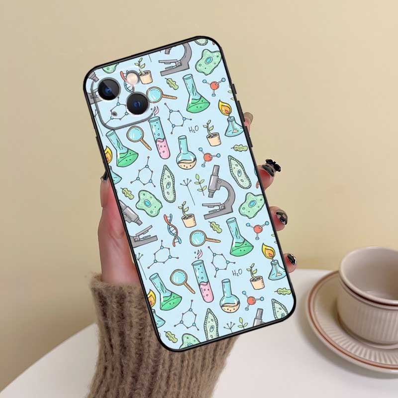 

Biology and Chemistry Phone Case For iPhone 15 14 Plus 11 12 13 16 Pro Max Mini 7 8 X XR XS Max Cover iPhone 12 mini