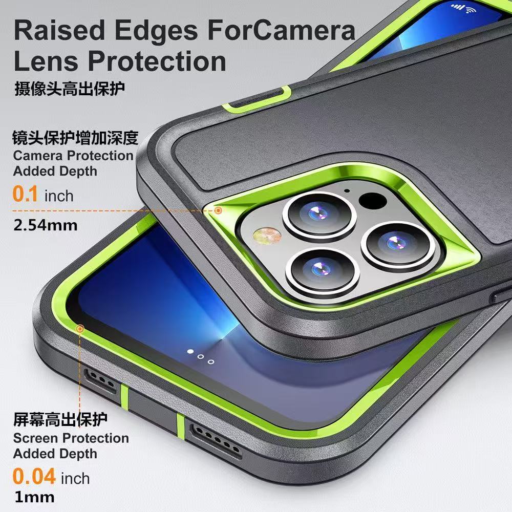 Armor Shockproof Defender Phone Case For iphone 11 12 13 14 15 Pro Max X XS XR XSMAX 7 8 Plus SE2 SE4 Hard PC+TPU Back Cover