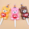Three-dimensional New Huggable Bear Birthday Candle Ins Korean Style Children's Cute Teddy Pet Cake Decoration