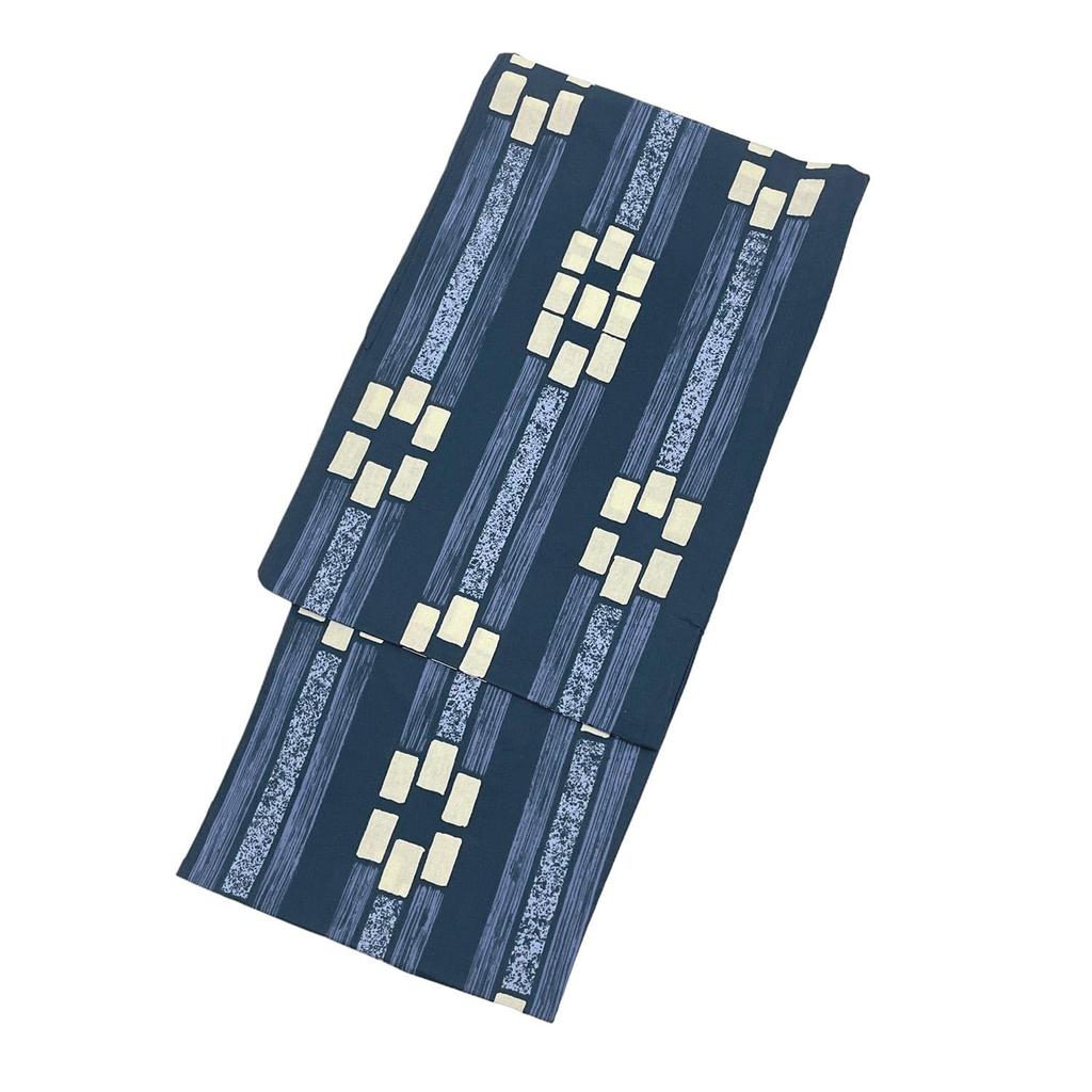 Fuuka Cotton Yukata Waist Cord Men's 3-Piece Set Obi, (Sizes S/M/L/LL) (16 Patterns) (z32-02a, Small)