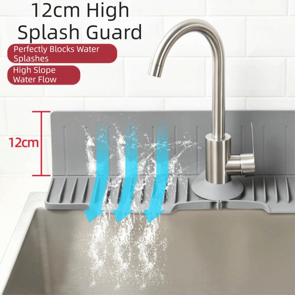 24 Inch Kitchen Sink Splash Guard Fast Self-Draining Sink Splash Guard Bathroom Area