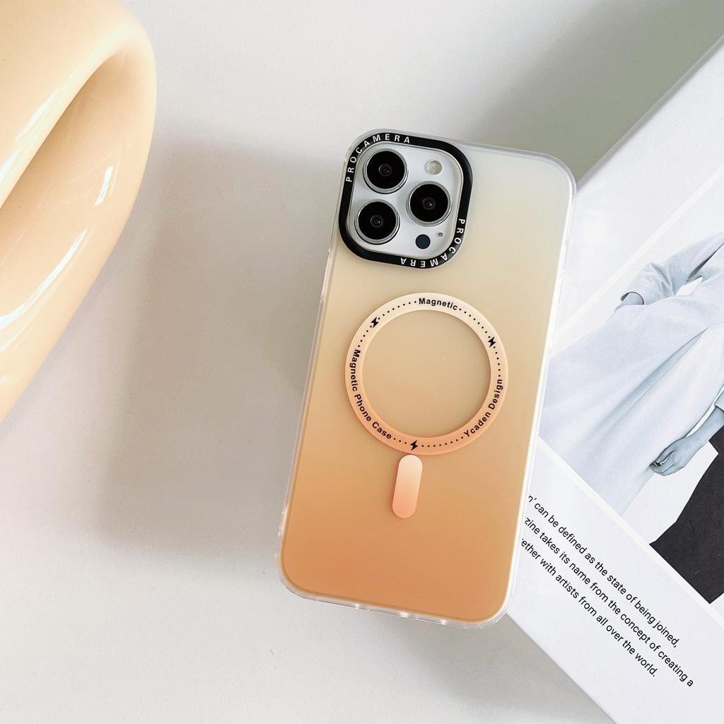 Applicable To IPhone16 Mobile Phone Case Matte Gradient Apple 15 Promax Anti Fall MagSafe Magnetic Protective Case