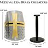 Medieval Templar Knight Crusader Brass Cross Helmet Armor Handmade Steel Collectible Cosplay, Decoration