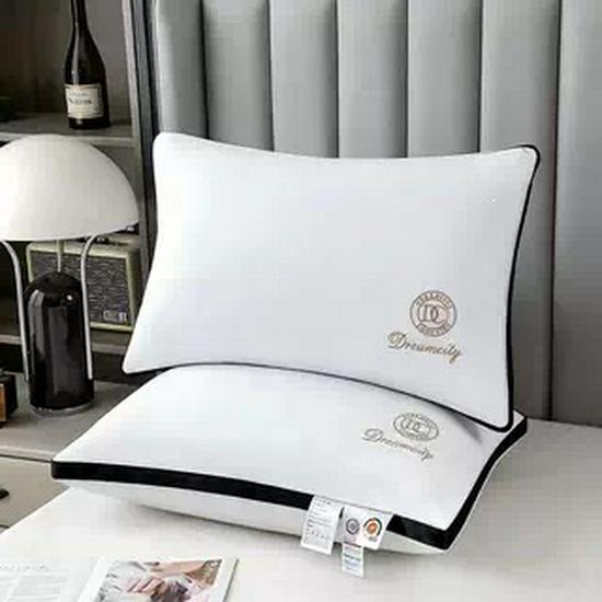 Yimengya Embroidery Hotel Pillow Core - Men's Neck Support for Sleep Aid