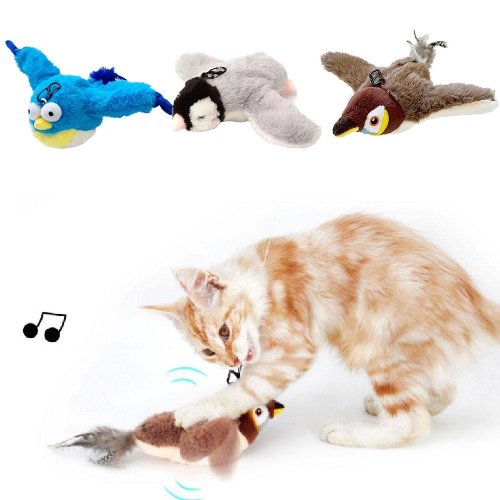 Interactive Flying Bird Cat Toy with Catnip Toy Flapping Bird Cat Toy Flying Interactive Flapping Chirping Bird Popular Cat Toy
