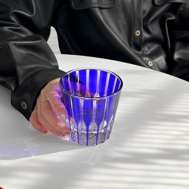 200ml Colorful Glasses Drinkware Star Mangle Rock Cup Water Cups for Party Wine Glass Home Decoration Luxury Crystal Glass Cup