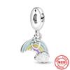 New Firefly Sandwich Mandala Rainbow Wineglass Fit Silverfasion Original Bracelet Charm Bead For Women Diy Jewelry