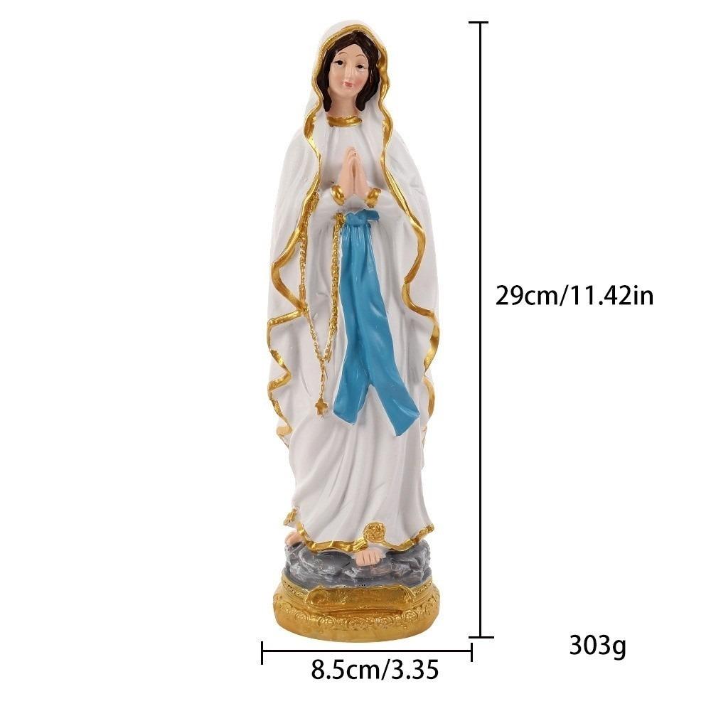 New Resin Virgin Mary Statue Handmade Crafts Gift Blessed Virgin Mother Mary Sculpture Catholic Mary Sculpture Home Decor
