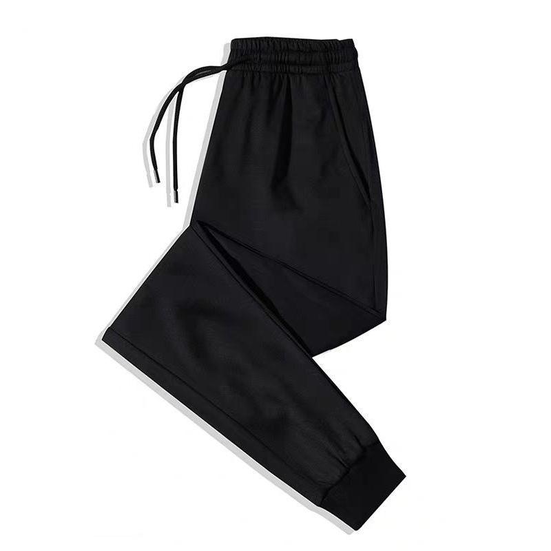 

Повседневные брюки из ледяного шелка, мужские летние эластичные спортивные штаны, трендовые облегающие леггинсы M