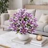 18 Köpfe Künstliche Lilien Blumengesteck Realistische Simulationsblumen Mehrfarbig DIY Blume Künstliche Blumen