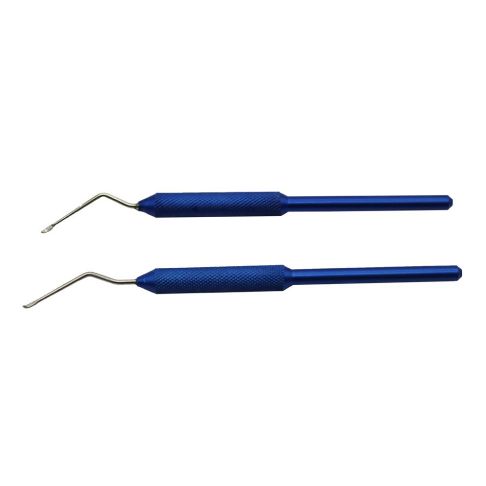 Outils d'apiculture pour déplacer les larves d'abeilles, aiguille en acier inoxydable bleu, système d'élevage de reines pour apiculteur, 2 pièces