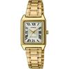 LTP-V007G-9B Women’s Quartz Watch Silk Gray Dial Gold