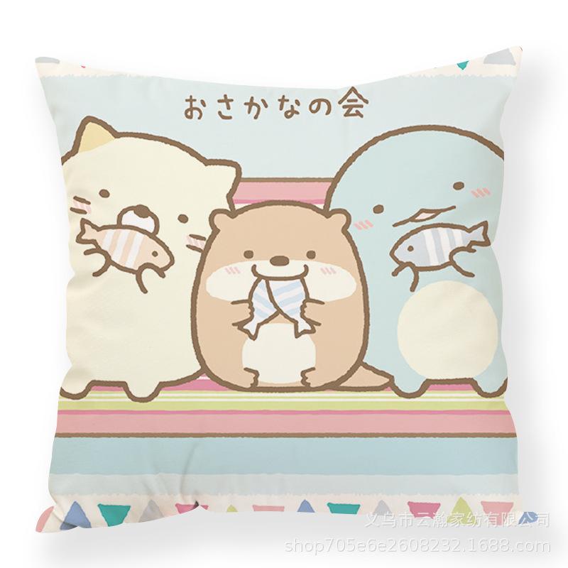 Cartoon Cartoon Corner Creature Pillow Cute Ins Animal Pillow Case Office Waist Rest Premium Durable Quality Useful