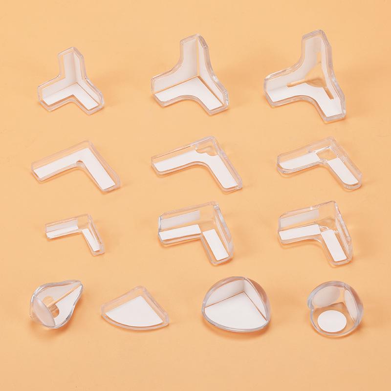 Teardrop-Shaped Transparent Silicone Corner Protectors for Furniture - Child Safety Soft Edge PVC Guards