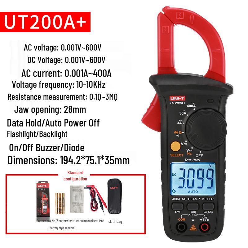 UNI-T UT201/UT202 High Precision Digital Clamp Multimeter Voltmeter