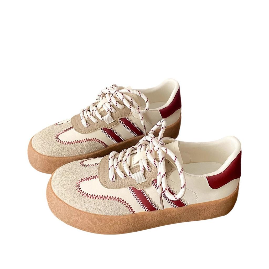 6557 Latex Insole/platform German Training Shoes Women's Shoes Autumn New 2024 Autumn Versatile Casual Sports Shoes Resistant