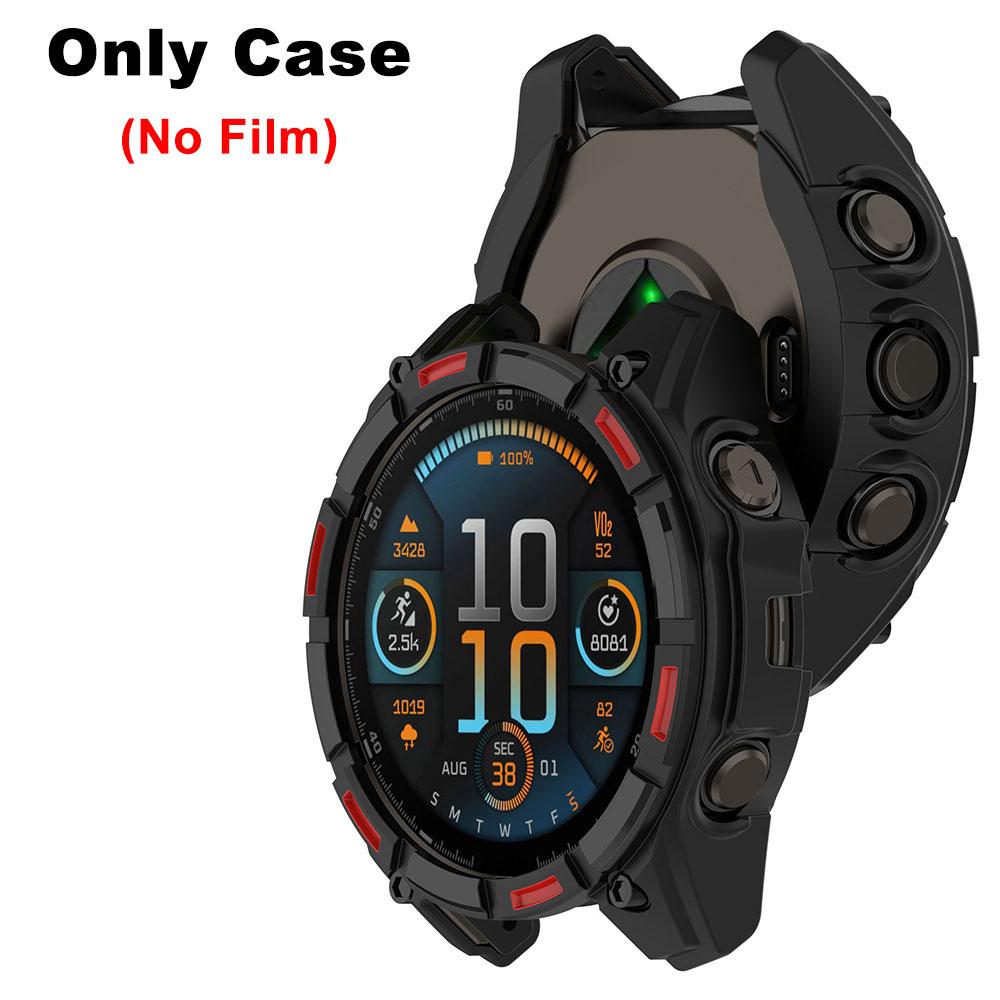 TPU Soft Silicone Case For Garmin Fenix 8 51mm 47mm 43mm Fenix8 Protective Cover Cases Tempered Glass Film Shell Watch Accessory