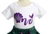 Baby Girl Romper Mermaid Costume Baby Outfit Ariel Princess Dress Halloween Costume with Headband Size Months 60 [Dressy Daisy] 0-3