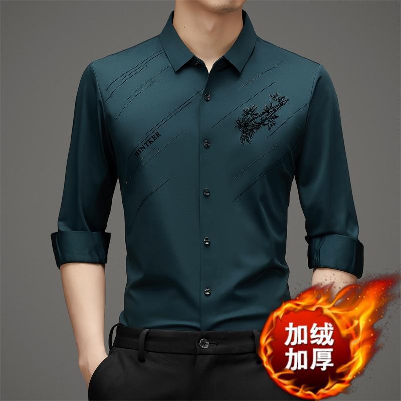 Business Winter Men s Shirt Business Printed M