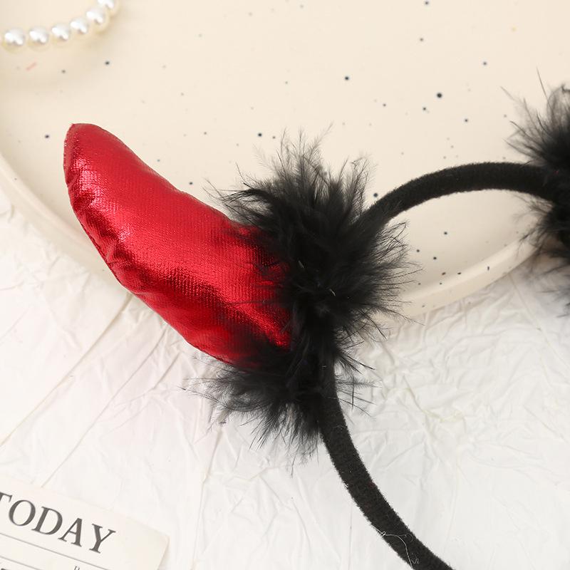 Halloween Devil Horns Headband: Stylish and Versatile Cartoon Hair Accessory for Festivals and Parties