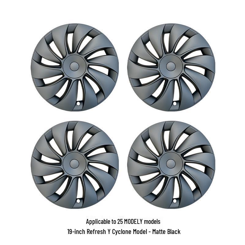 Tesla Model Y 19-Inch Cyclone Style Hub Cap - Wheel Modification Accessory