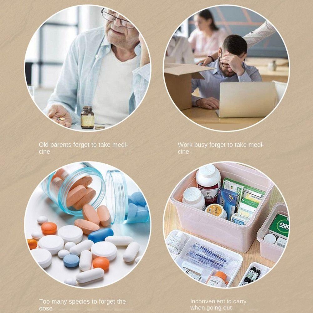 Waterproof Daily Pill Box Sliding Cover Design Medicine Storage Box  Fish Oil