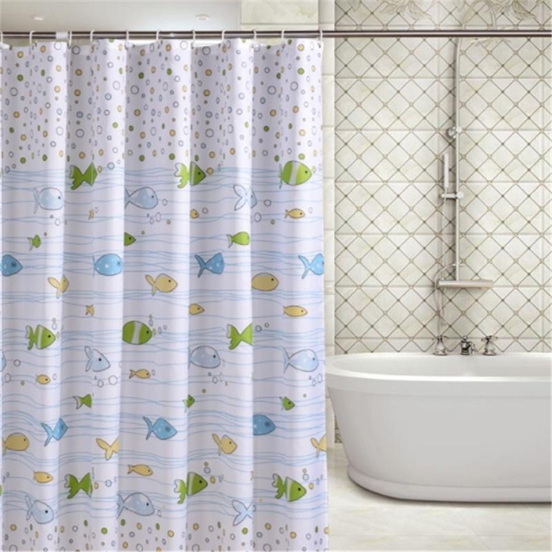 Waterproof Fish Thickened Antimildew Bathroom Curtain Cartoon Shower Partition