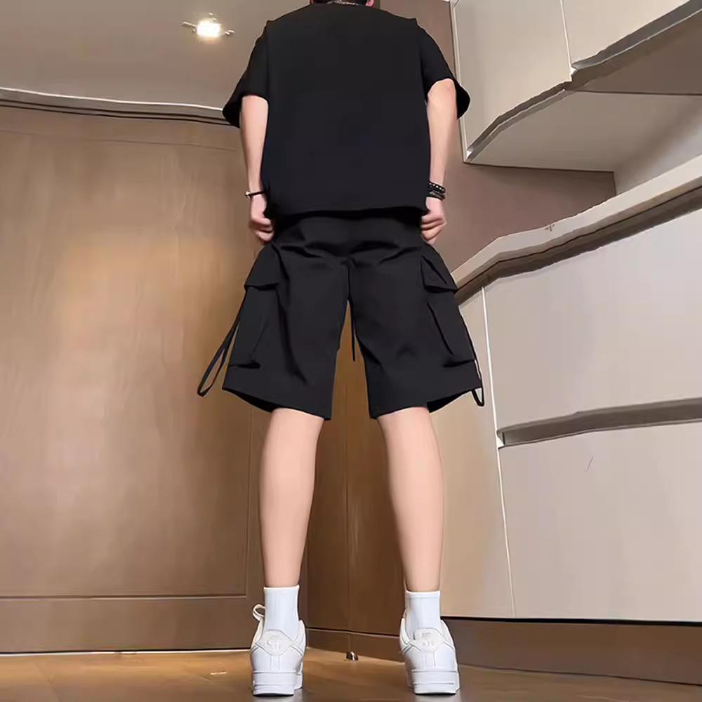 Retro Trendy Workwear Couple Shorts for Summer Thin Loose Casual Quick-drying Sports Wide-leg Five-point Pants