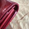 Used LOUIS VUITTON Vernis Long Wallet Red