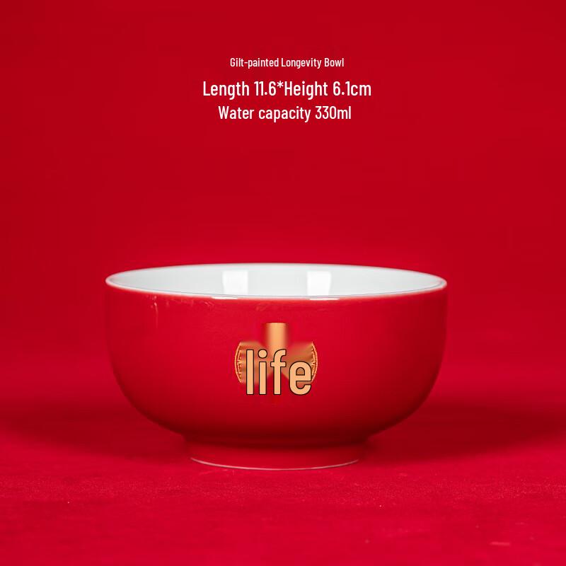 Traditional Chinese Ceramic Longevity Blessing Bowls