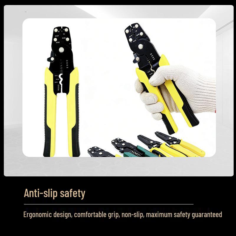 Multi-functional Electrician's Cable Stripping and Crimping Pliers - Lightweight and Labor-saving Tool.