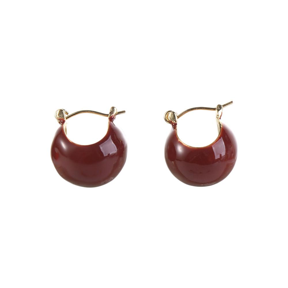 Minority Sweet Party Round Bead Lady Copper Enamel Ear Buckle Women Earrings Stud Earrings Korean Style Earrings