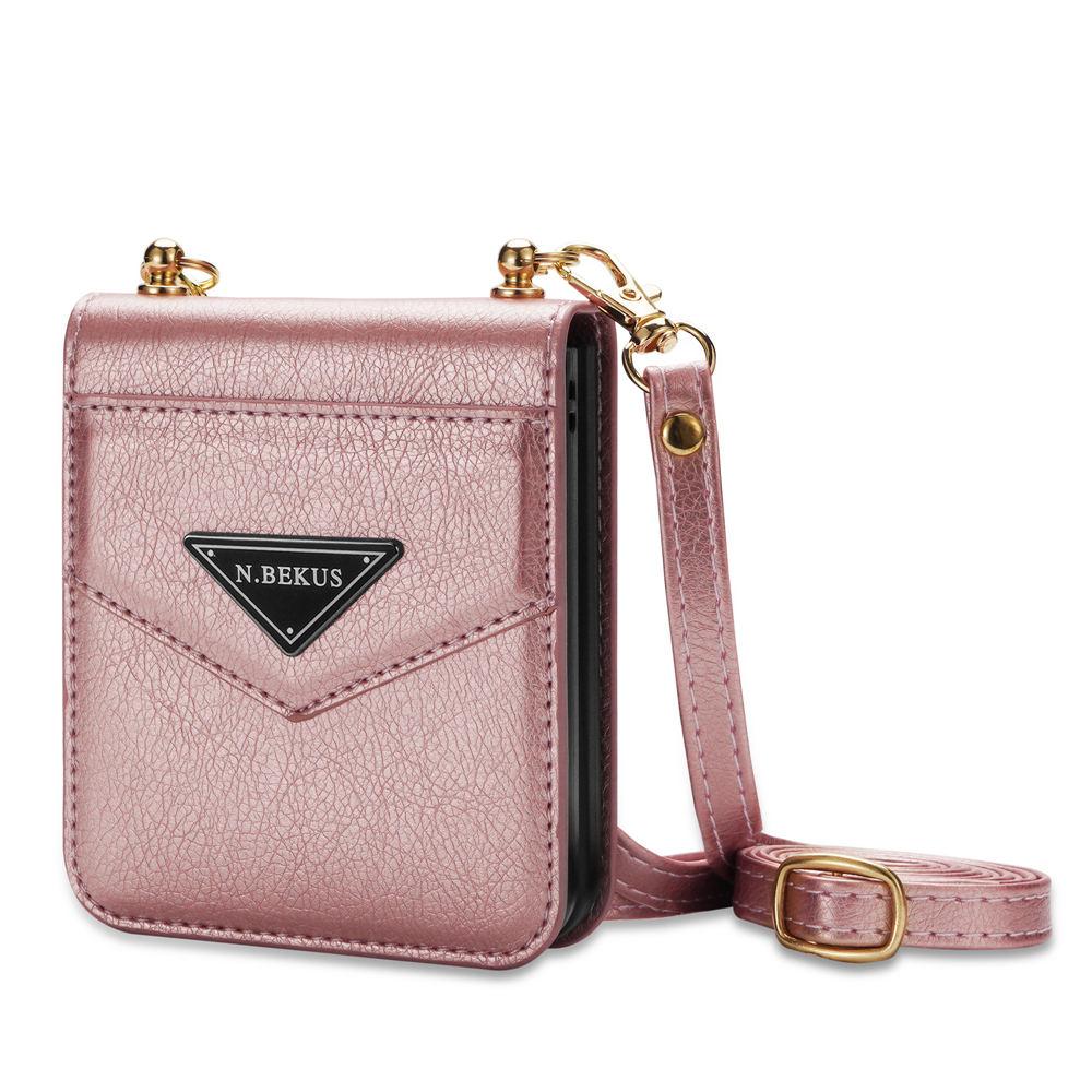 Leder Kreditkarten Handyhülle Für Samsung Galaxy Z Flip 6 Flip 5 Flip 4 3 Brieftasche Lanyard Hülle