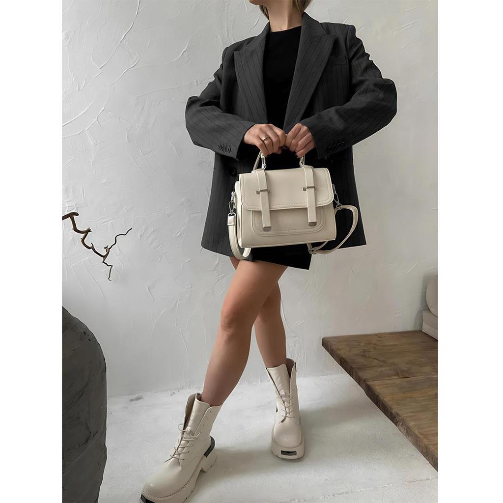 Minimalist Men's Shoulder Bag Fashionable Male PU Leather Crossbody Bags Small Flip Style Messenger Bag for Men Designer Handbag