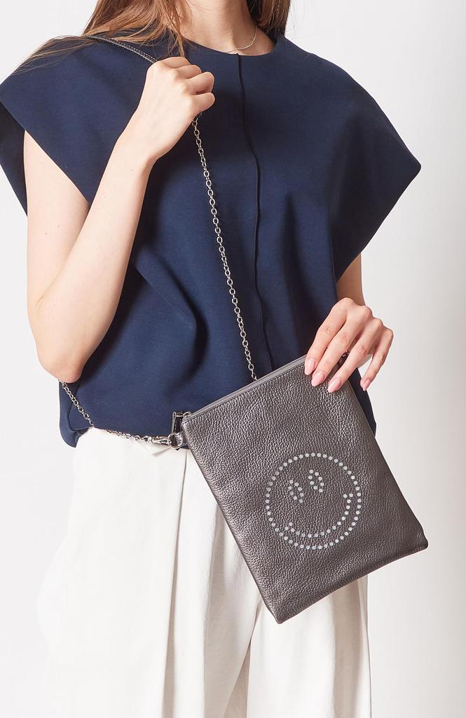 Salon de Alphard Women's Genuine Leather Shoulder Bag, Made in Japan, Lightweight (Approx. 170g), Smile Pochette, Mini Bag, Long Wallet Compatible,