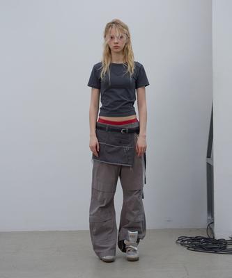 LCDC™ Double Layer V-Neck Top (Dark Gray)