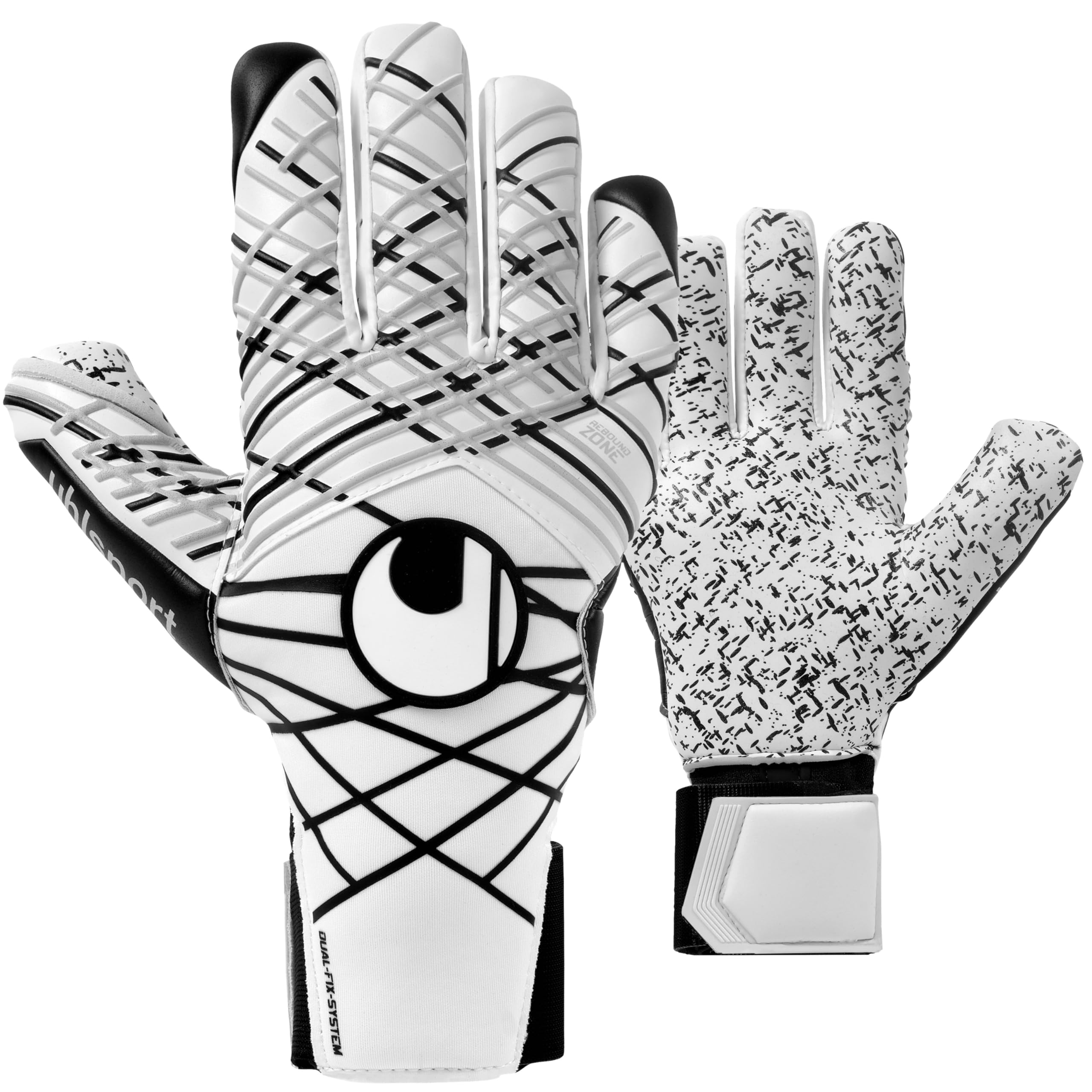 

uhlsport Match Soccer Goalkeeper Gloves Super Grip Half Negative 1011363 01 10 (Uhlsport) +
